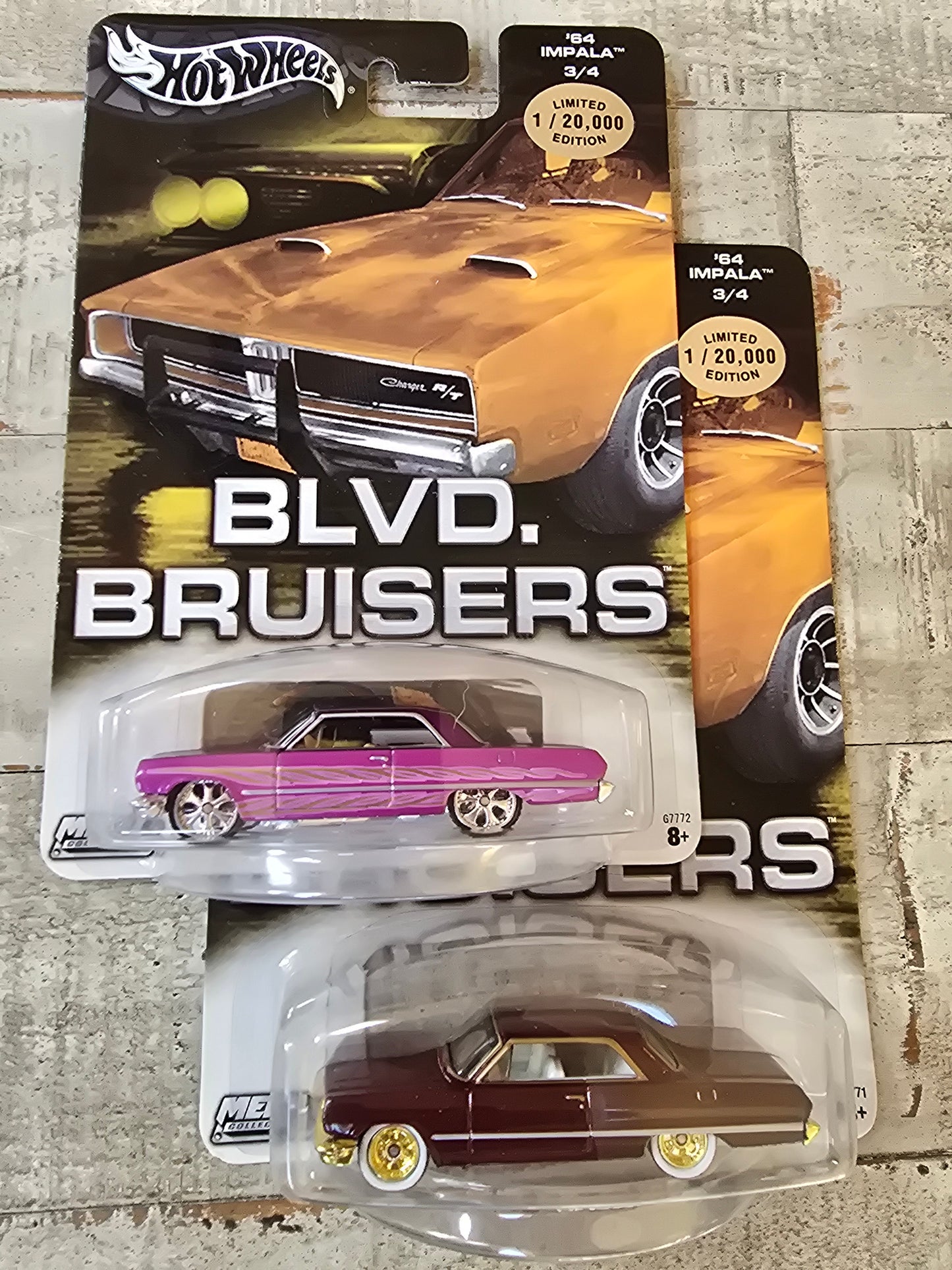 2003 Hot Wheels blvd bruisers 64 impala set of 2