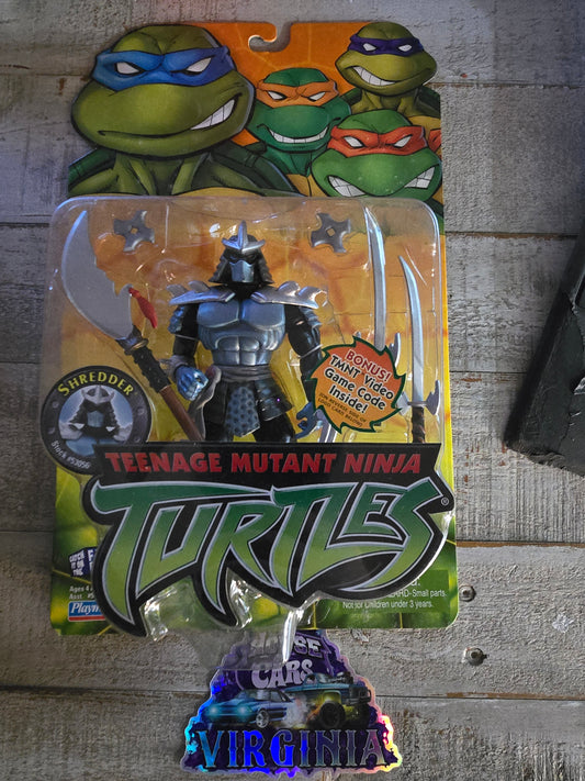 2002 Playmates Teenage Mutant Ninja Turtles TMNT Shredder Action Figure NMOSC! VHTF Bonus Game code varient!