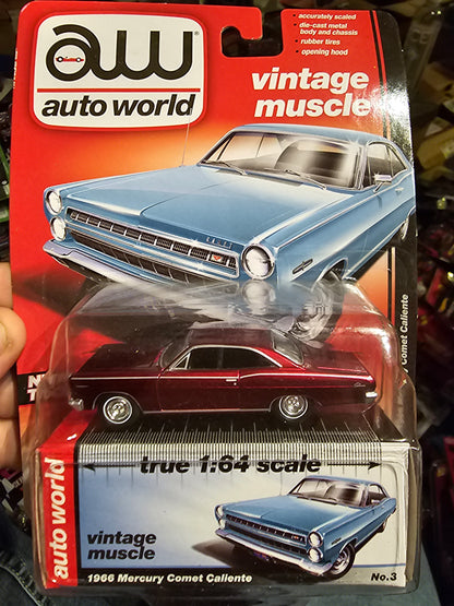 Auto World Vintage Muscle 1966 Mercury Comet Callente Ultra Red