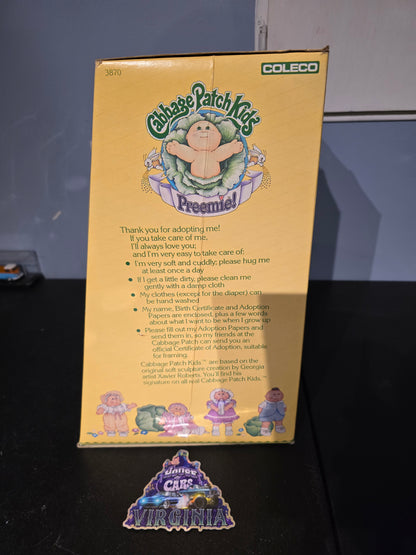 1985 Cabbage Patch kids Nathan Cyrus  preemie march of dimes VHTF with rattle