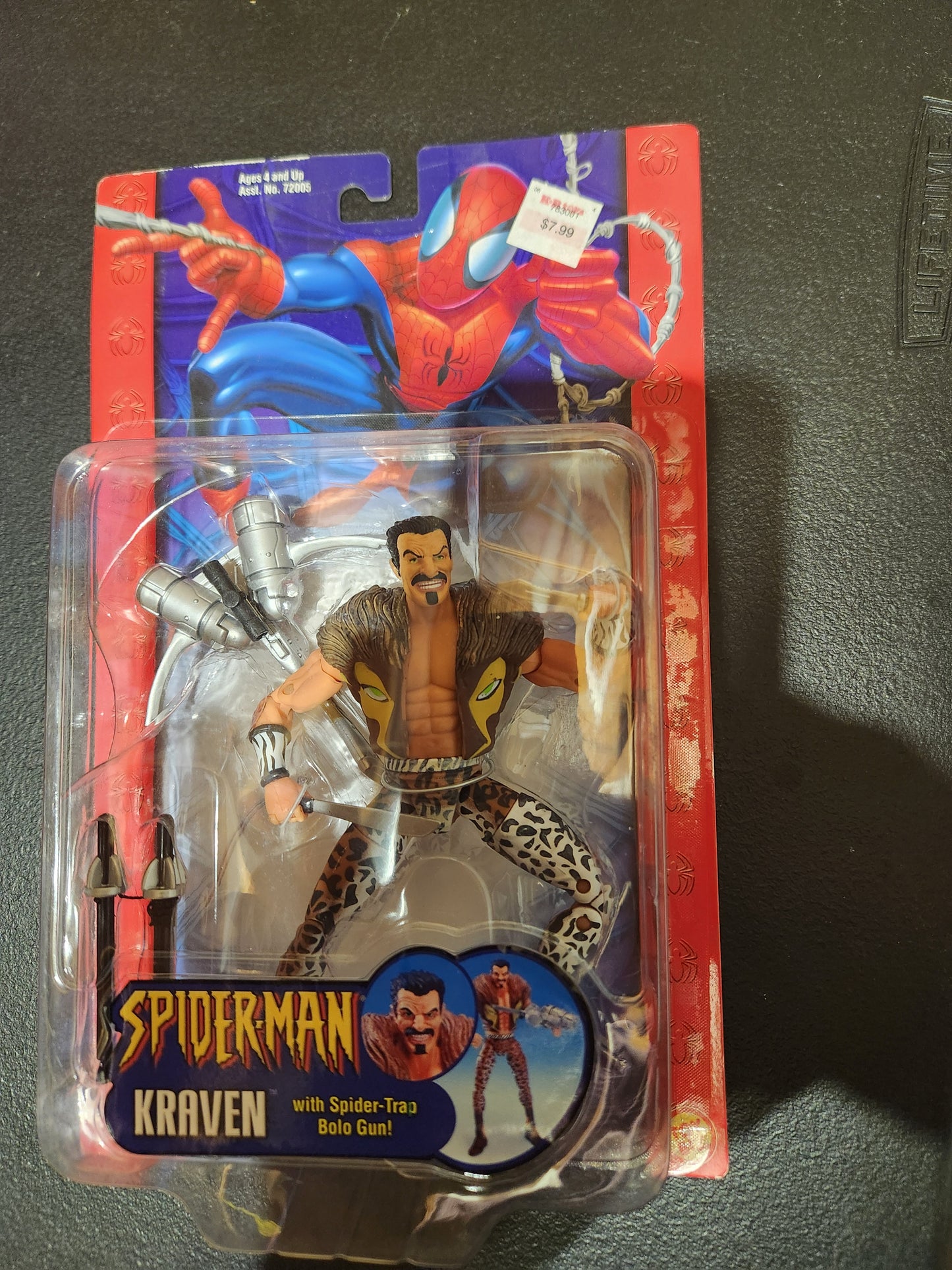 NOS 2003 ToyBiz Marvel Spider-Man Kraven Figure New MOC w/Spider-Trap Bolo Gun