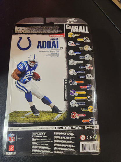 2008 McFarlane NFL Joseph Addai #29 Indianapolis Colts Series 17 - NIP