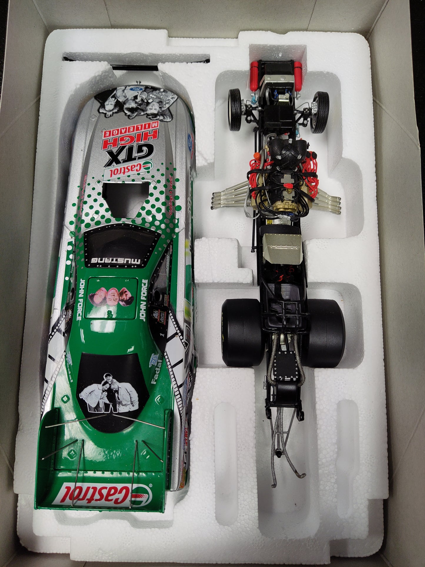 Action 2003 John Force Castrol GTX High Mileage / 3 Stooges Mustang 1:24