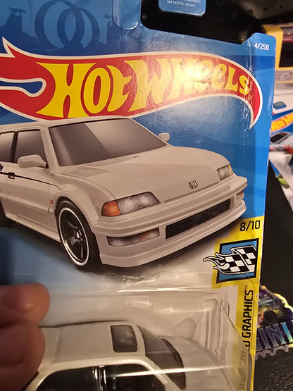 Hot Wheels 2019 Super Treasure Hunt '90 Honda Civic EF BAD CARD RIGHT SIDE