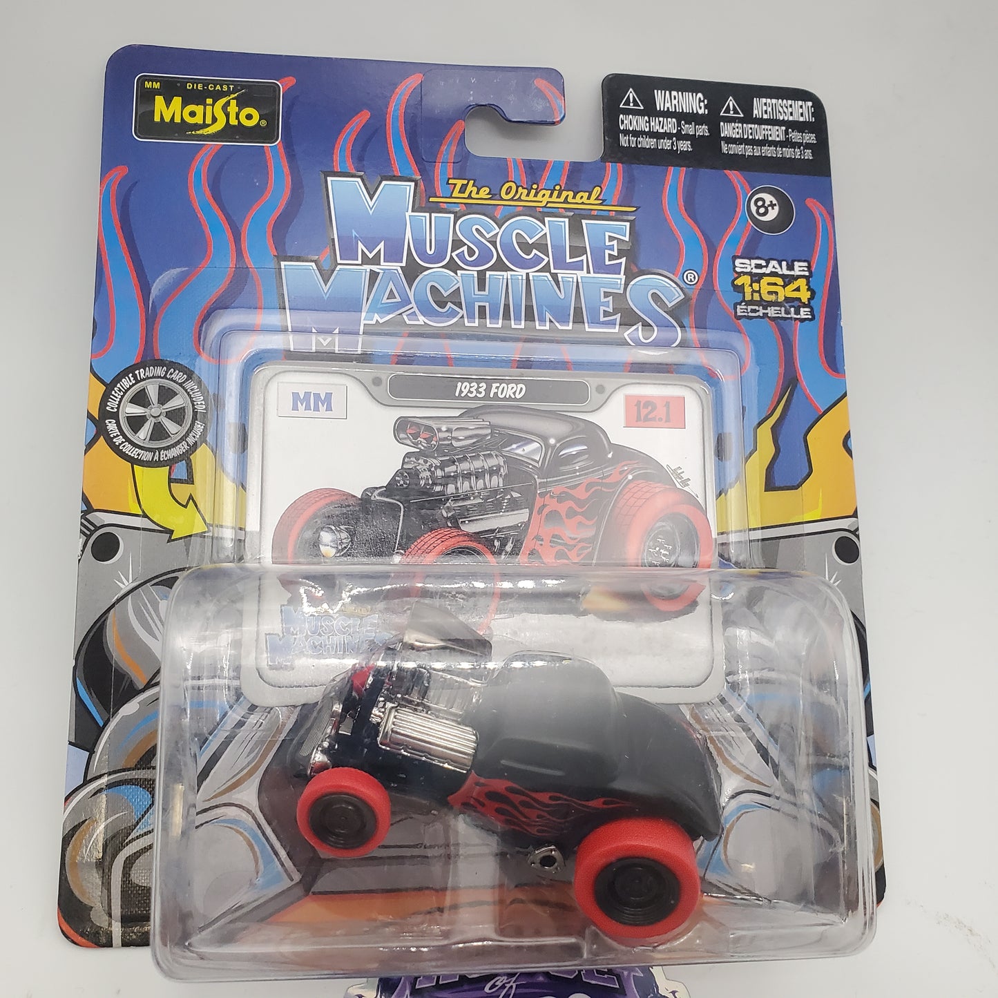 Muscle Machines 1933 Ford Coupe Black Red Tires FLAMES Maisto 2012 Rare Chase