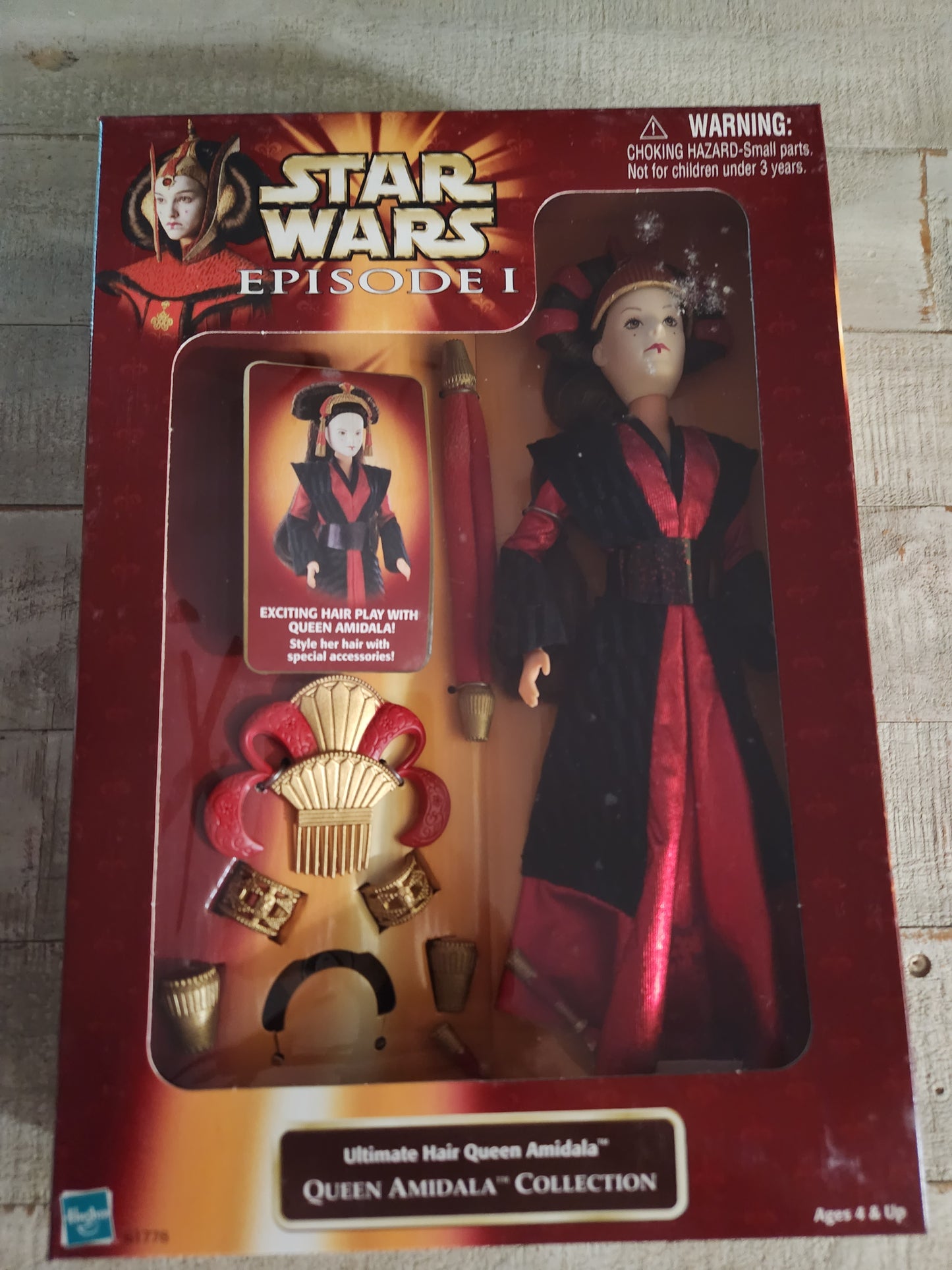 1998 Hasbro Star Wars Episode I PADAME 12" Ultimate Hair Queen Amidala Doll NRFB