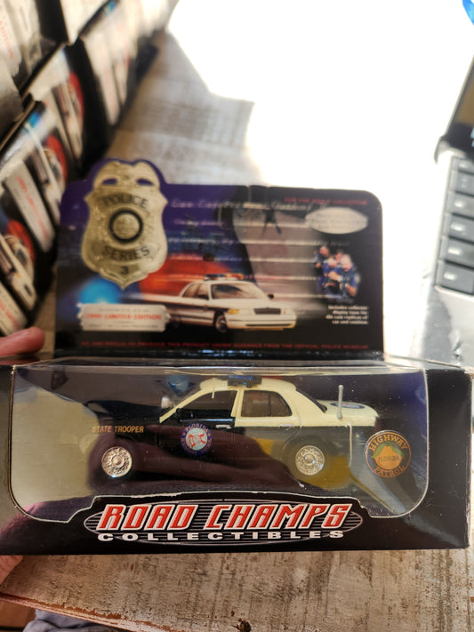 Road Champs 1999 Florida State Trooper Ford Crown Vic Police Car 1/43