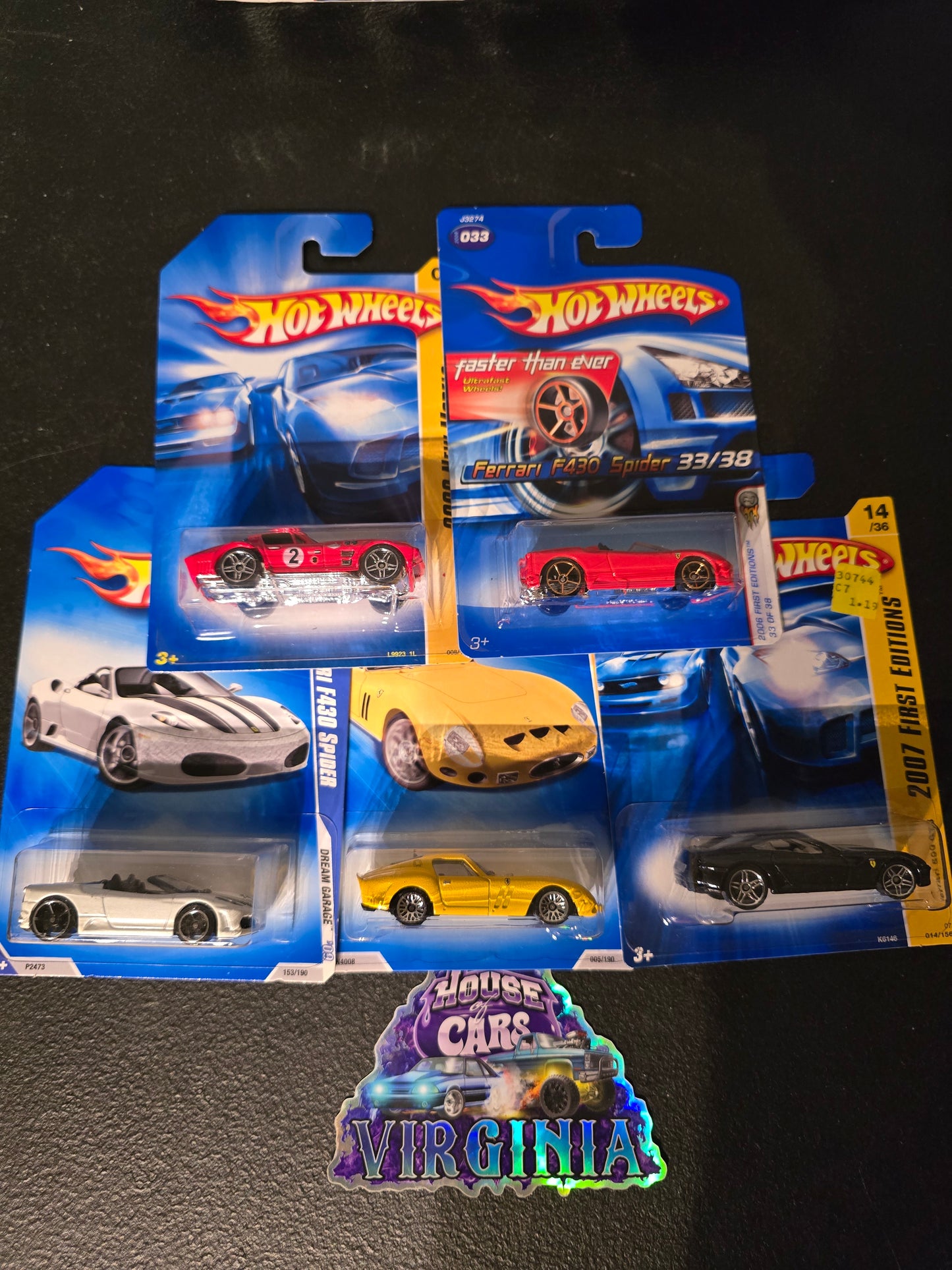 Hot Wheels Ferrari 5 car lot