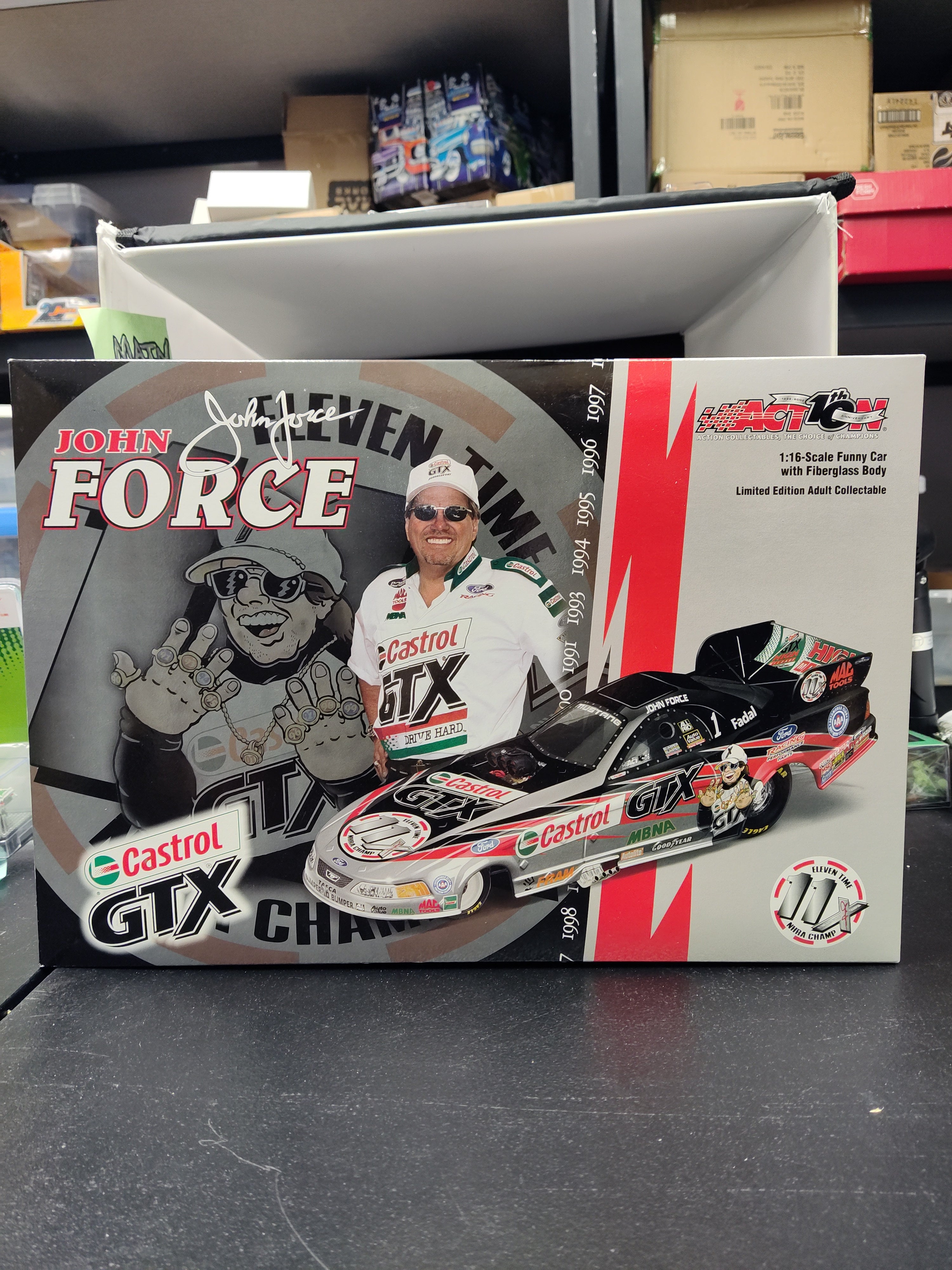 Action John Force 1/24 Castrol GTX sold 11x Champion Funny Car w/ Fiberglass Body