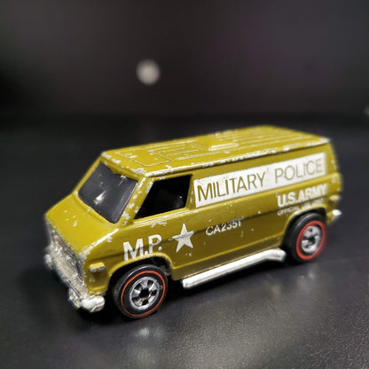 Vintage Hot Wheels Redline 1974 US Army MP Military Police Super Van Green