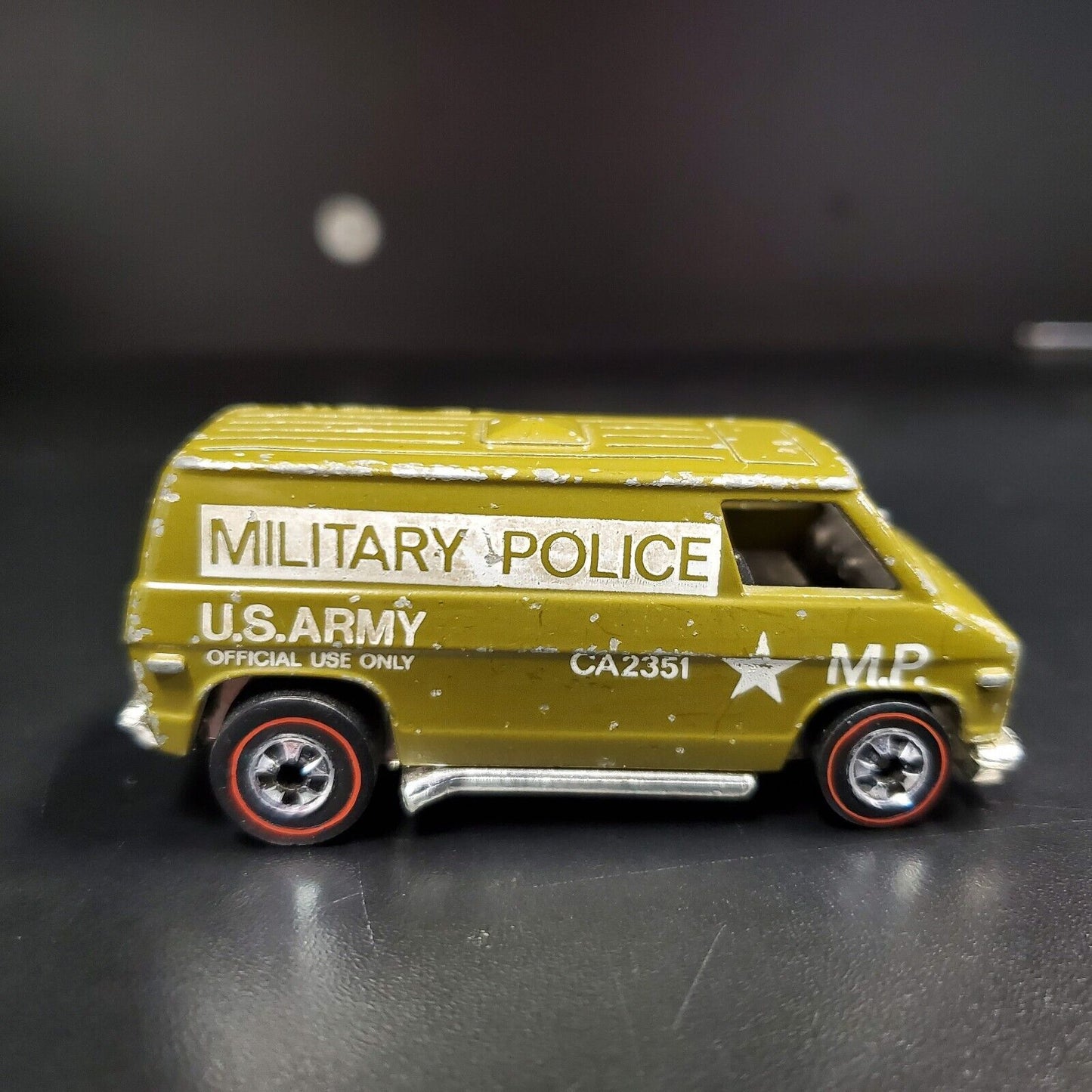 Vintage Hot Wheels Redline 1974 US Army MP Military Police Super Van Green