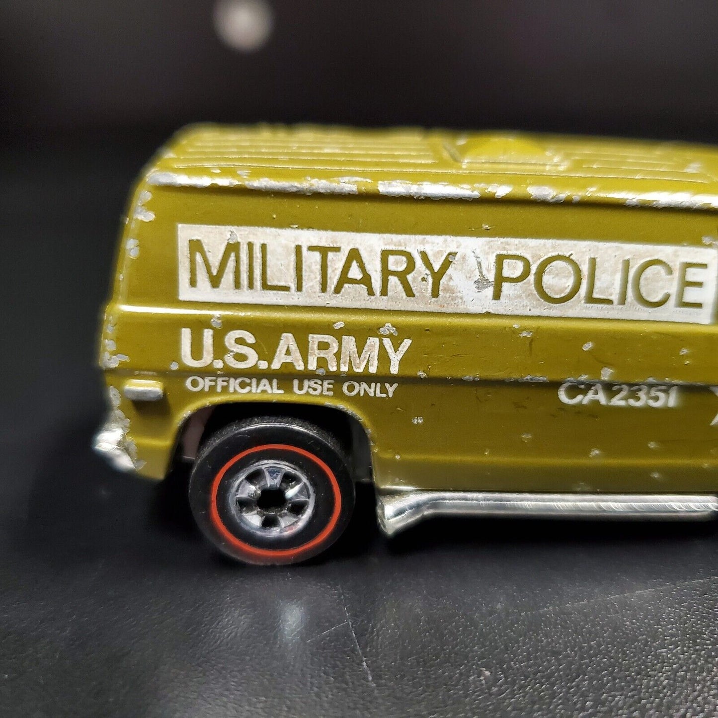 Vintage Hot Wheels Redline 1974 US Army MP Military Police Super Van Green