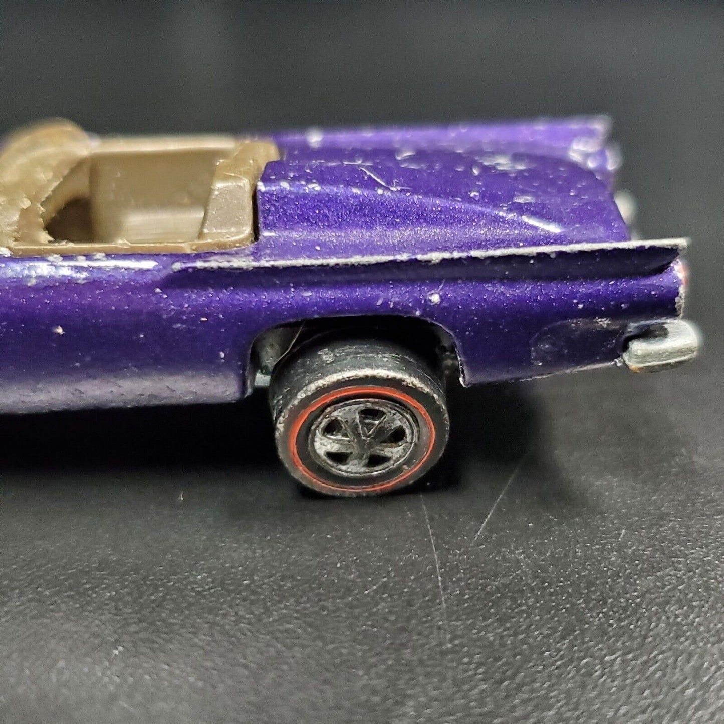 Hot Wheels Redline 1968 Classic 57 T-Bird PURPLE w/brown interior Unrestored Original Loose Car