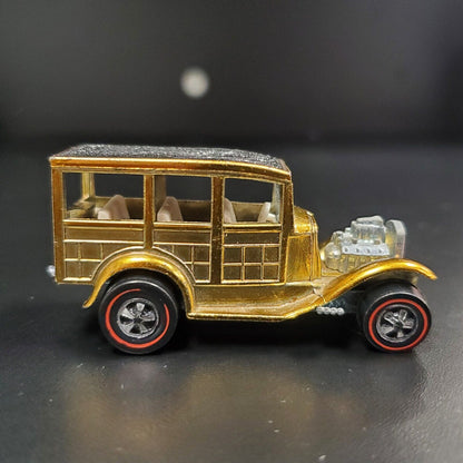 Vintage 1968 Mattel Hot Wheels Redline Classic 31 Ford Woody Car Gold Loose Car