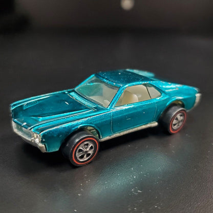 Vintage 1968 Hot Wheels Redline CUSTOM AMX Aqua Green Cream/White Interior