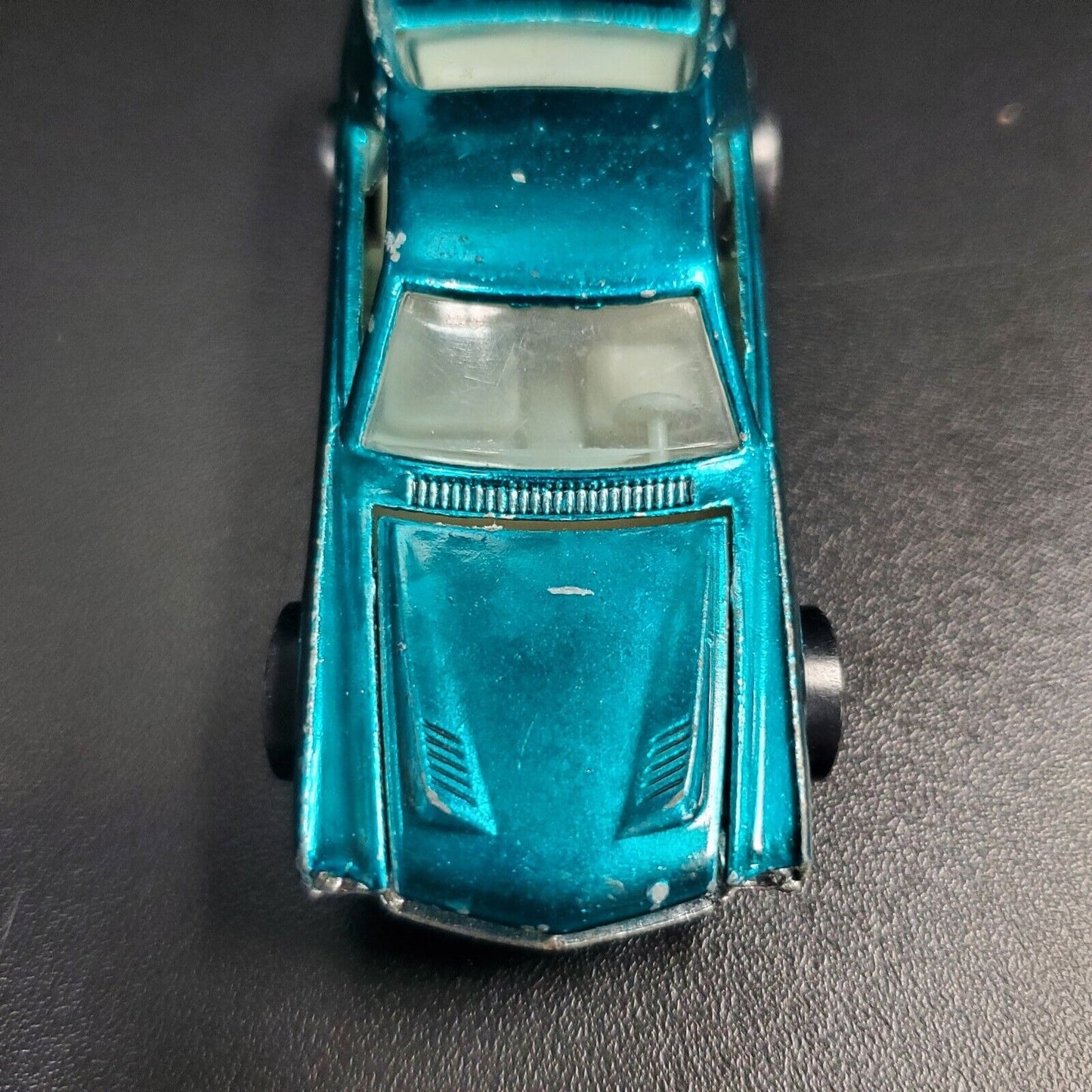 Vintage 1968 Hot Wheels Redline CUSTOM AMX Aqua Green Cream/White Interior