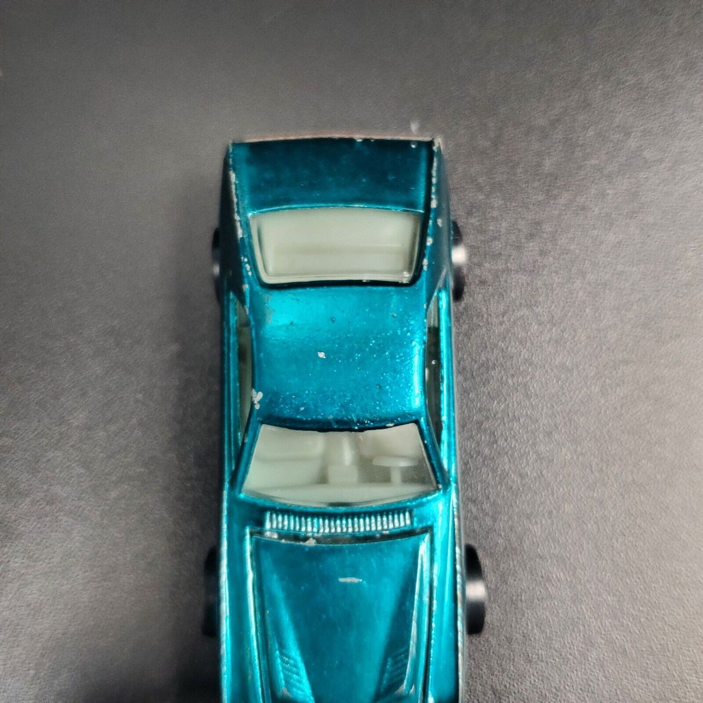 Vintage 1968 Hot Wheels Redline CUSTOM AMX Aqua Green Cream/White Interior