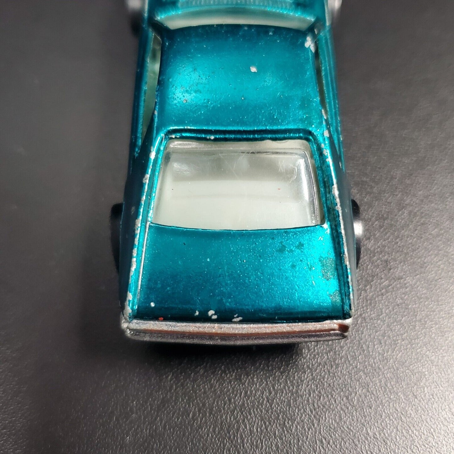 Vintage 1968 Hot Wheels Redline CUSTOM AMX Aqua Green Cream/White Interior