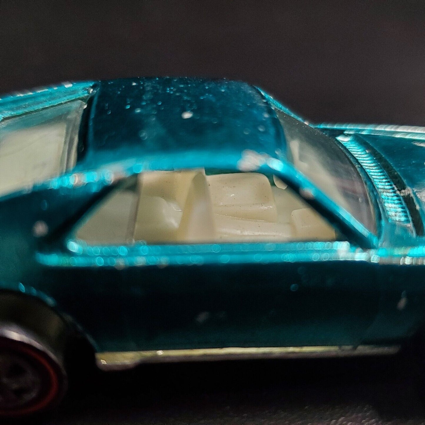 Vintage 1968 Hot Wheels Redline CUSTOM AMX Aqua Green Cream/White Interior