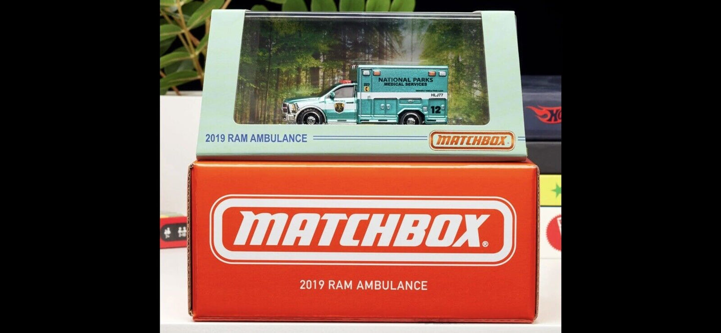 Matchbox 2019 Ram Ambulance Park Paramédicos Coche de coleccionista