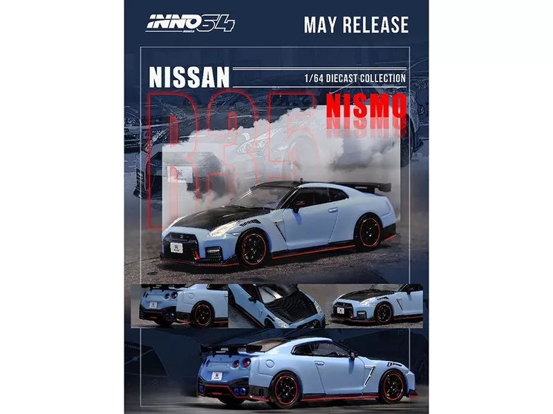 Inno64 2022 NISSAN GT-R (R35) NISMO RHD STEALTH GRAY 1/64 INNO MODELS