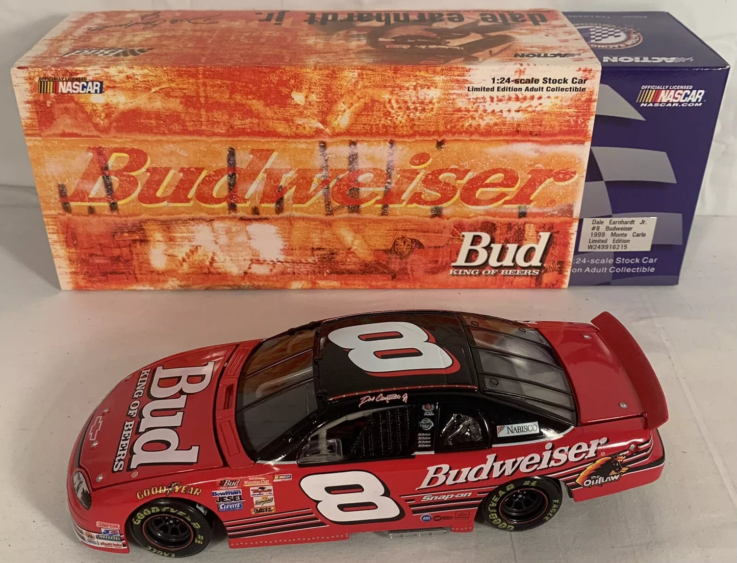 1999 Action 1:24 Dale Earnhardt Jr #8 Bud/Budweiser Monte Carlo Stock Car MIB