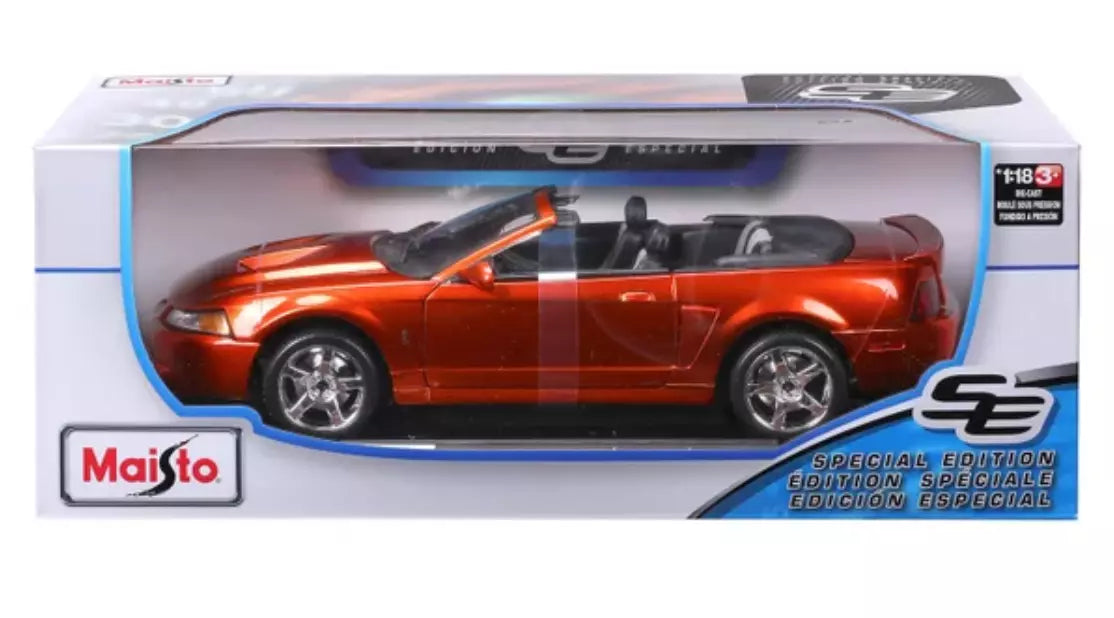 Ford SVT Mustang Cobra Convertible 1/18 Maisto Special Edition, 2003 Orange Meta