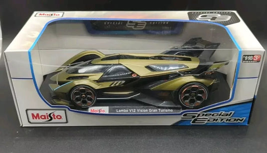 Maisto Special Edition Lambo V12 Vision Gran Turismo Matte Green 1:18 Car NEW