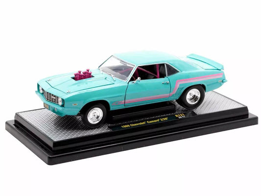 1969 Chevrolet Camaro Z/28 Light Blue with Pink Stripes Pro Street Limited 1/24 NIB