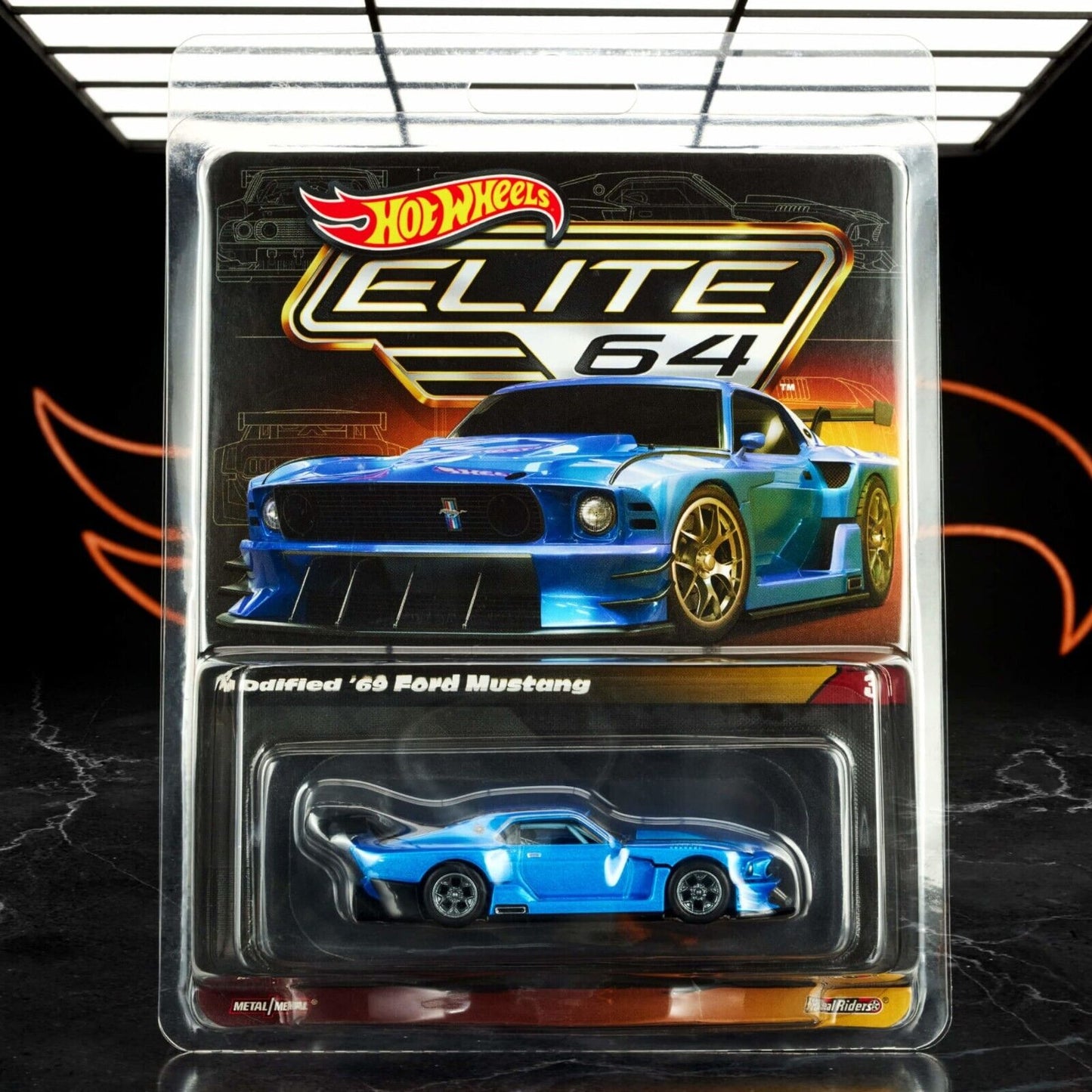 Hot Wheels HWC Elite Serie 64 Ford Mustang modificado del 69