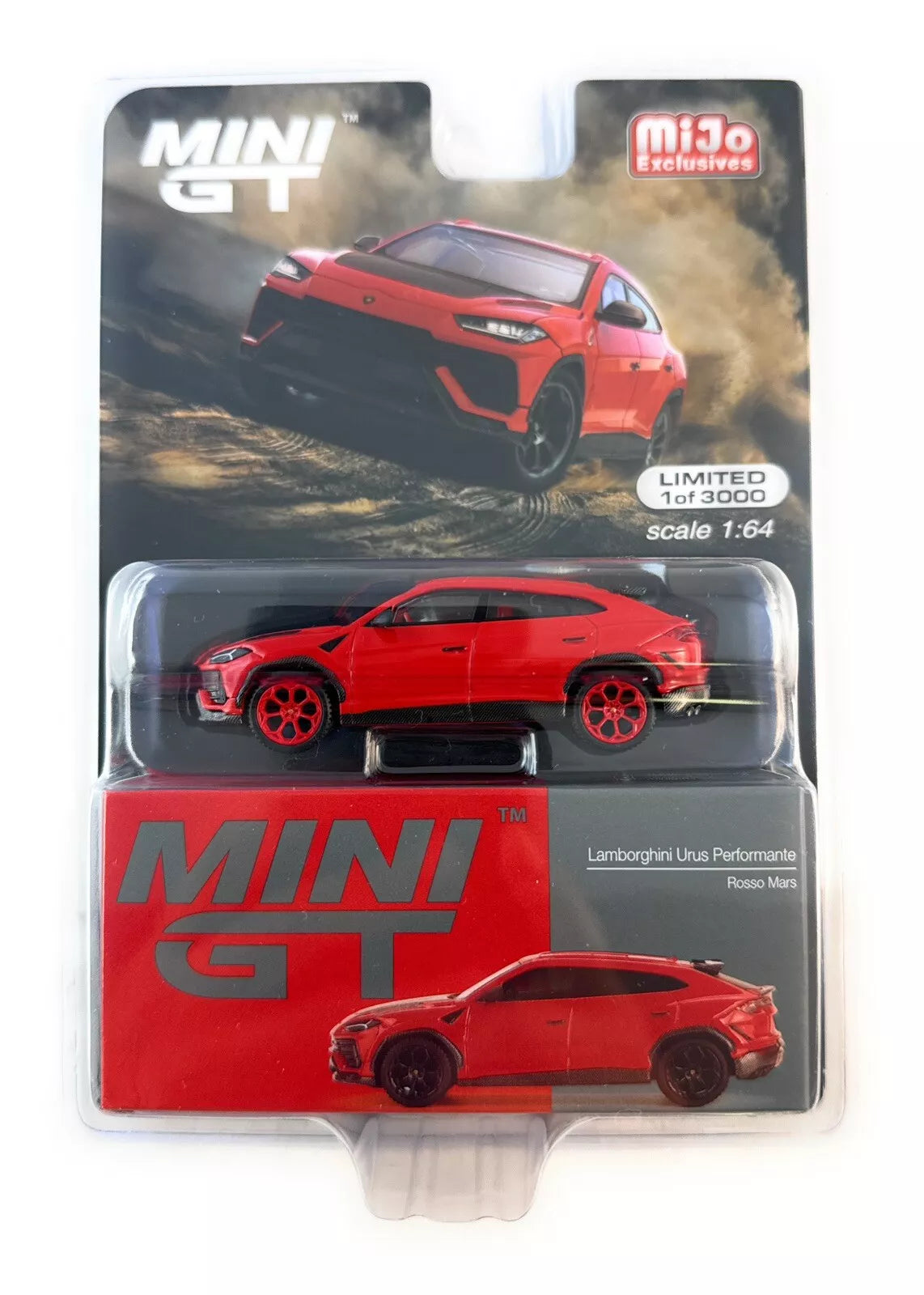 Chase! LAMBORGHINI URUS PERFORMANTE ROSSO MARS RED 1:64 DIECAST MINI GT MGT00657