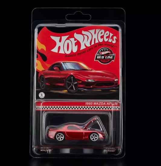 NEW! 2024 Hot Wheels RLC Mattel Creations Spectraflame Red 1993 Mazda RX-7 R1