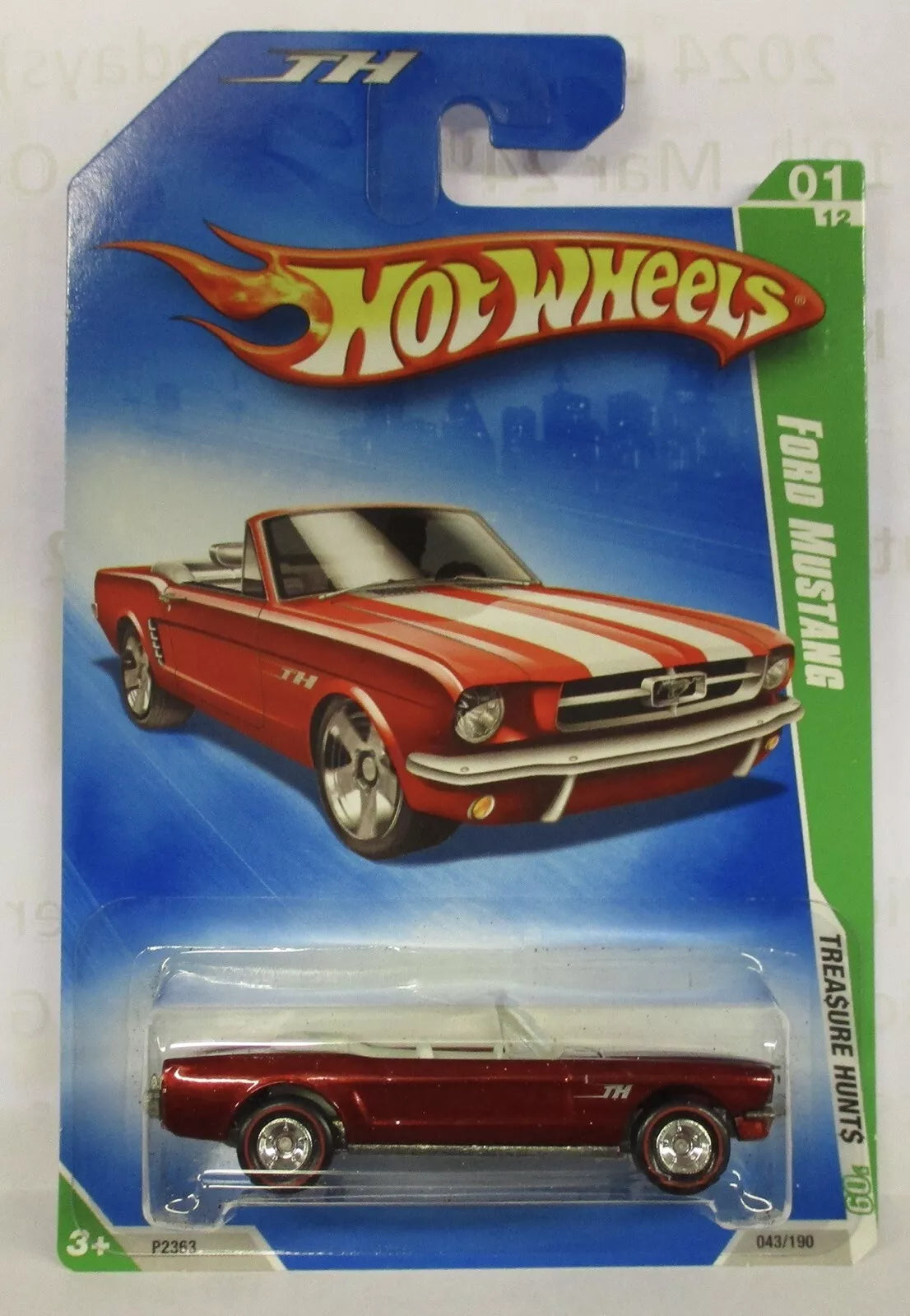 2009 HOT WHEELS SUPER TREASURE HUNT *FORD MUSTANG* WITH PROTECTOR CASE