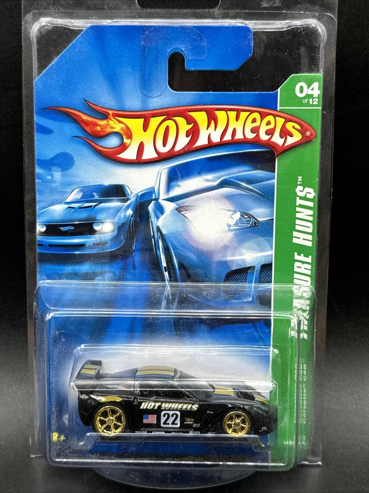 Hot Wheels 2007 Super Treasure T-Hunt 4/12 $ Corvette C6R Mint In Card