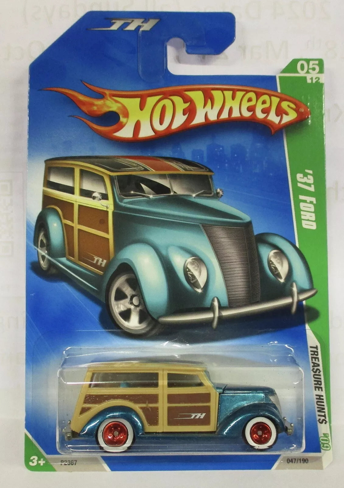 2009 HOT WHEELS SUPER TREASURE HUNT 1937 FORD 5/12  REAL RIDERS