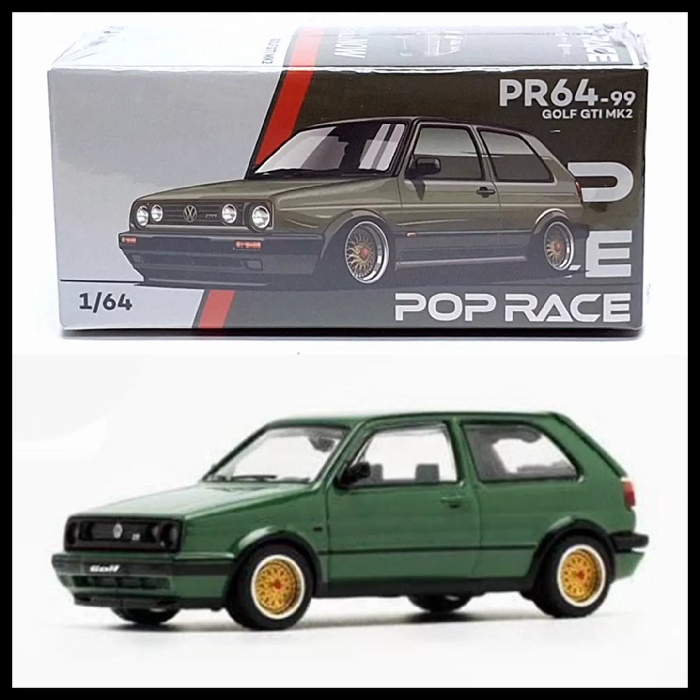 Pop Race 1:64 Volkswagen Golf GTi MKII GRN