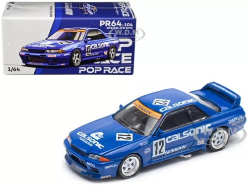 GTR R32 RHD #12 CALSONIC WINNER "JTC" (1990) 1/64 MODEL CAR BY POP RACE