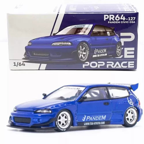 Pop Race Honda Pandem Civic EG6 Blue 1/64