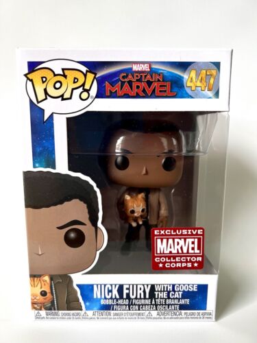Nick Fury With Goose The Cat Funko Pop