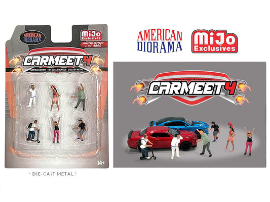 American Diorama 1:64 Figuras Car Meet 4 – MiJo Exclusives Edición Limitada 4800