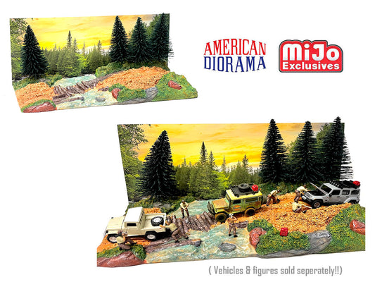 American Diorama 1:64 Exclusivos de Mijo Diorama Overland Off Road (12,5″ L x 5,25″ W x 6″ H)