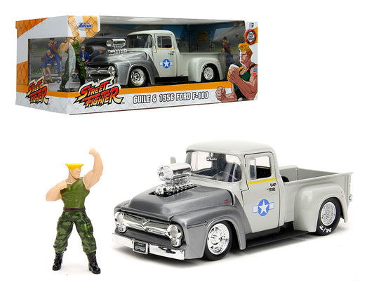 Jada 1:24 Street Fighter Guile & 1956 Ford F-100 (Grey)