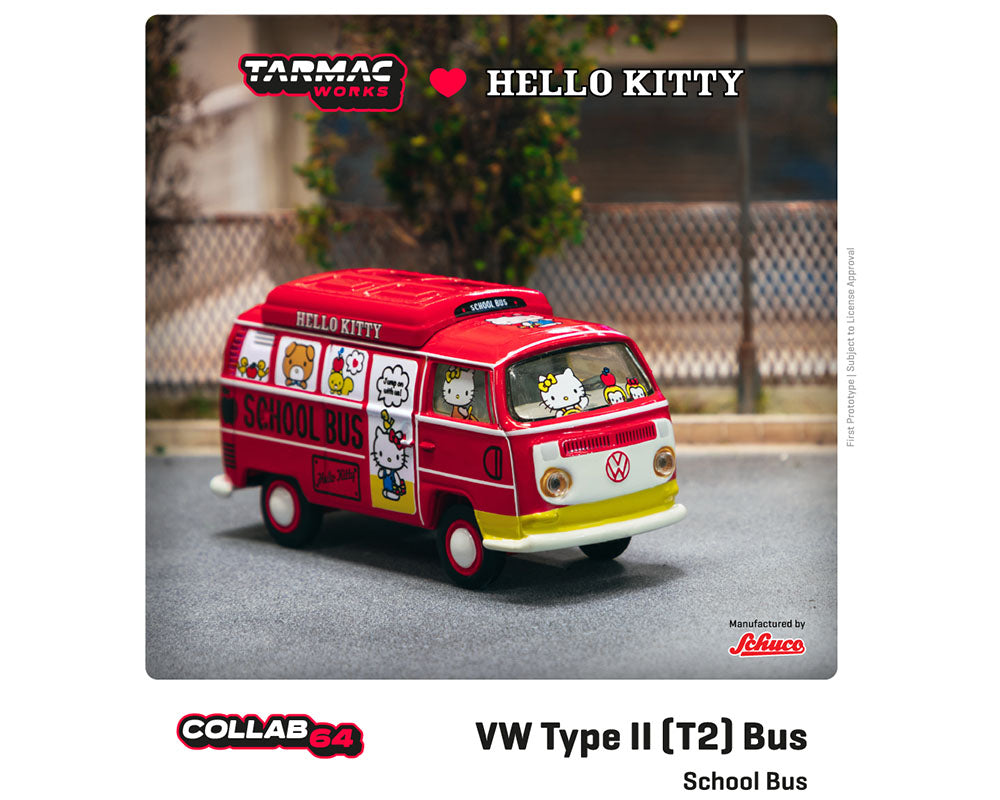 Tarmac Works 1:64 Global 64 Volkswagen Tipo II (T2) Autobús Hello Kitty