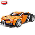 Woma Toys-coche de carreras de velocidad, vehículo extraíble, vástago, bloques de construcción, modelo de coche de fama mundial, Jouet