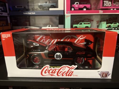 1970 FORD MUSTANG BOSS 302 #86 BLACK "COCA-COLA" 1/24 M2 50300-RC02 CHASE RARE