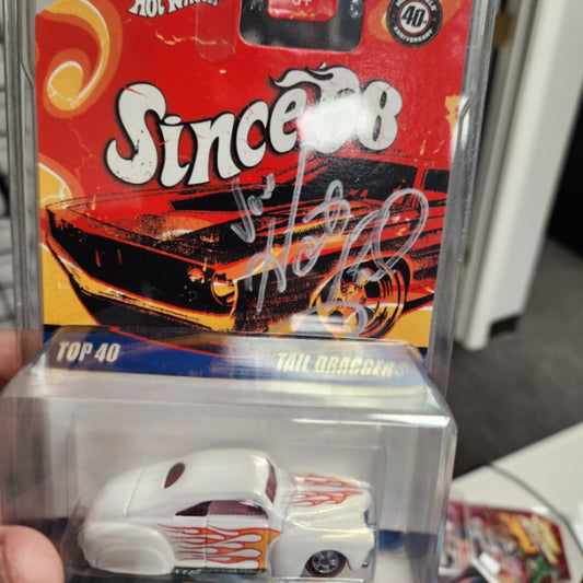Hot Wheels Tail Dragger Signed By Pin Striper Von Hot Rod