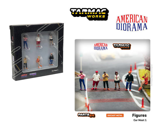 Tarmac Works 1:64 American Diorama Figuras Car Meet 1