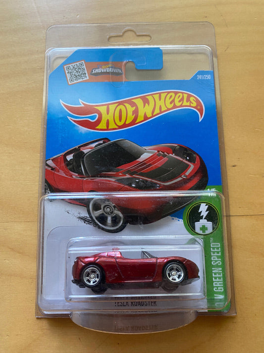 Hot Wheels Super Treasure Hunt Tesla Roadster 2015 bent corner