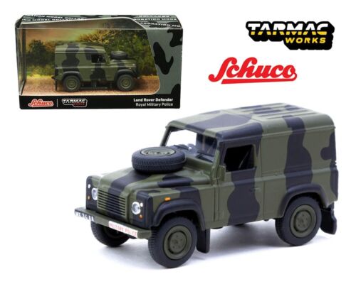 Tarmac Works x Schuco 1:64 Land Rover Defender Royal Military Police – Collab64