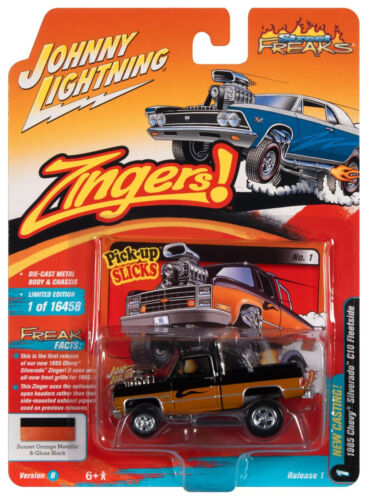 Johnny Lightning Street Freaks Zingers 1985 Chevy Silverado C10 1:64 Diecast Car
